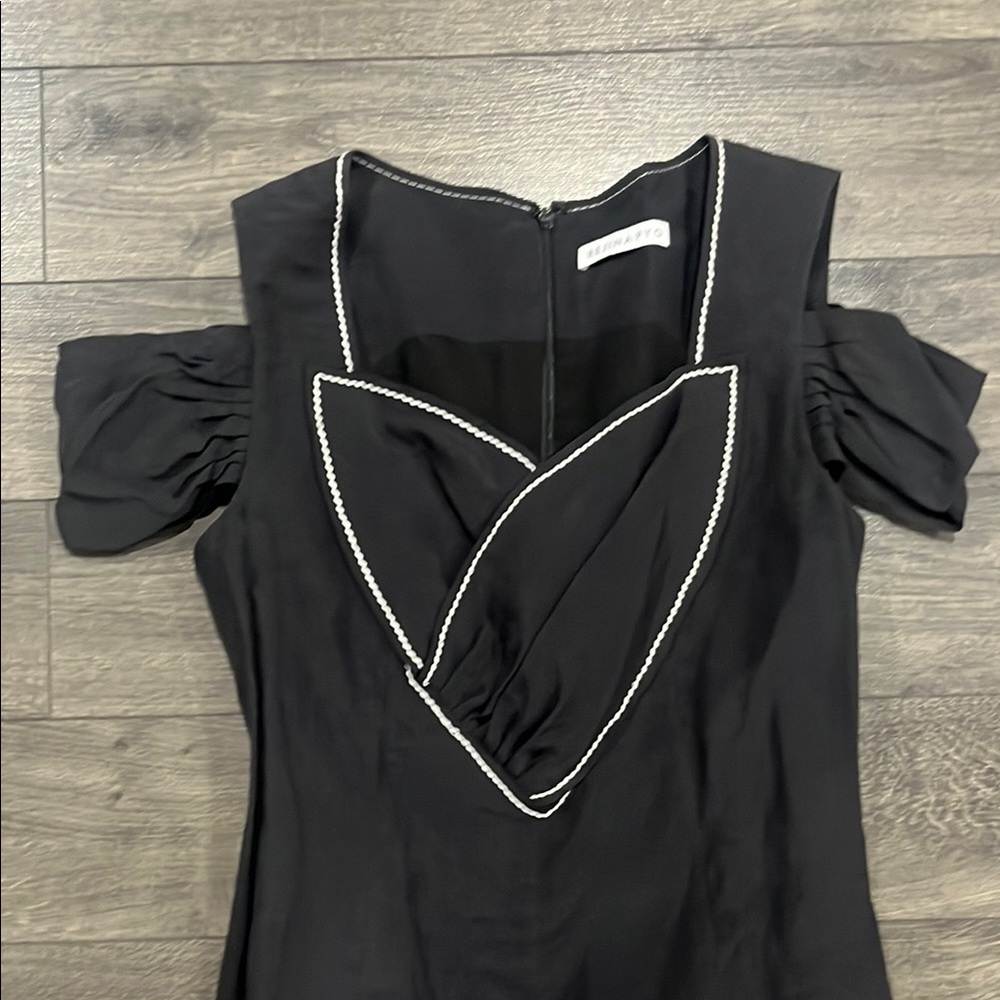Rejina Pyo Black Dress with White Trim